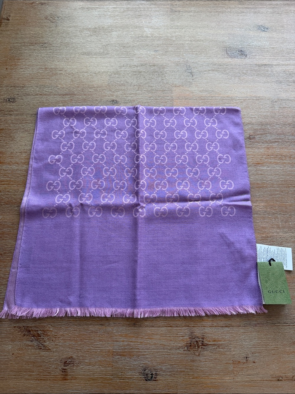 Gucci Lightweight Scarf Dark Pink